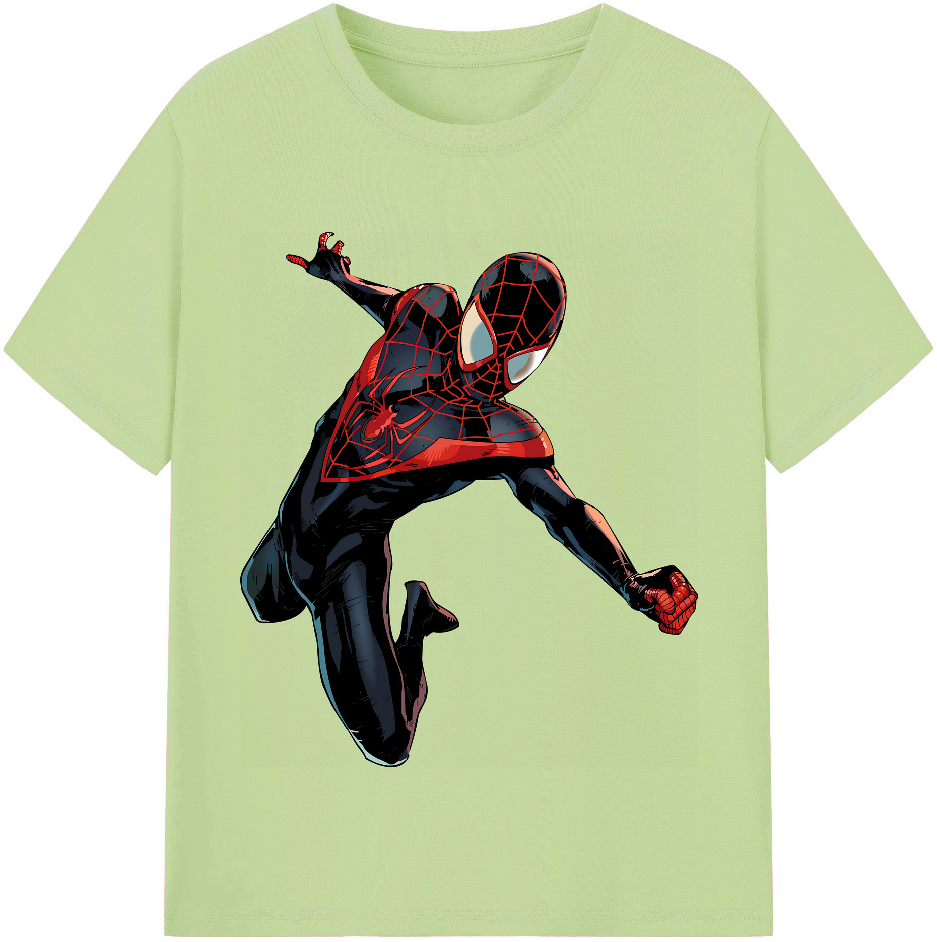 （画像用） Spider Man スパイダーマン 綿100％半袖Tシャツ（フロントプリント）